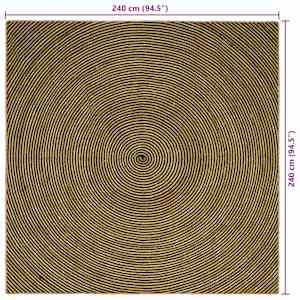 Kusové koberce Černá 240 x 240 cm juta - obrázek 9