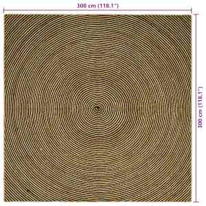Kusové koberce Černá 300 x 300 cm juta - obrázek 9