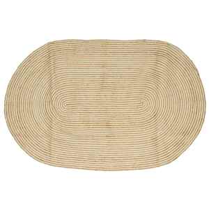 Preproga Naravna in bela 205 x 305 cm Juta