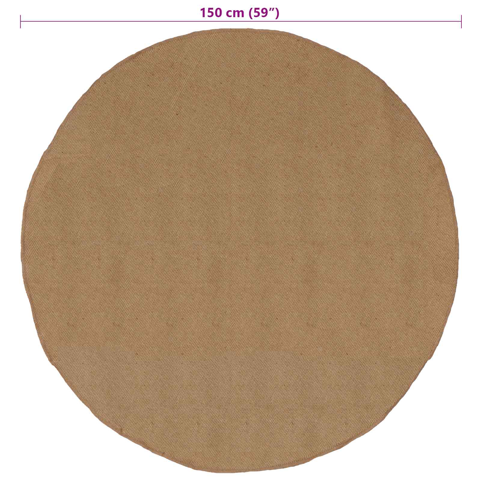 Tapijt Naturel Ø 150 cm Jute image 7