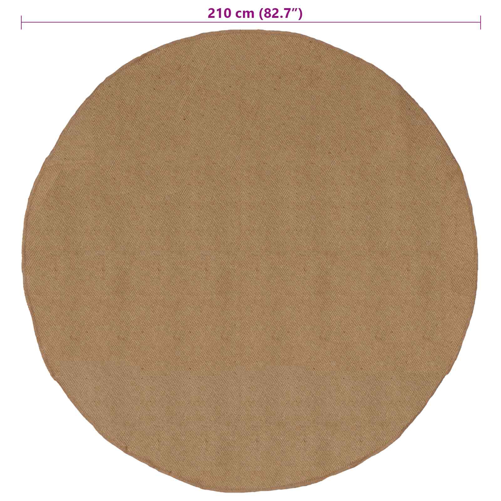 Tapijt Naturel Ø 210 cm Jute image 7