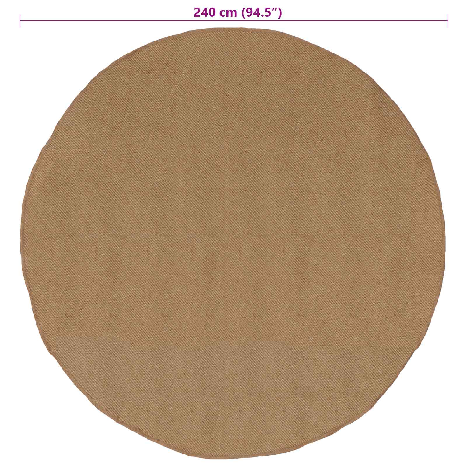 Tapijt Naturel Ø 240 cm Jute image 7