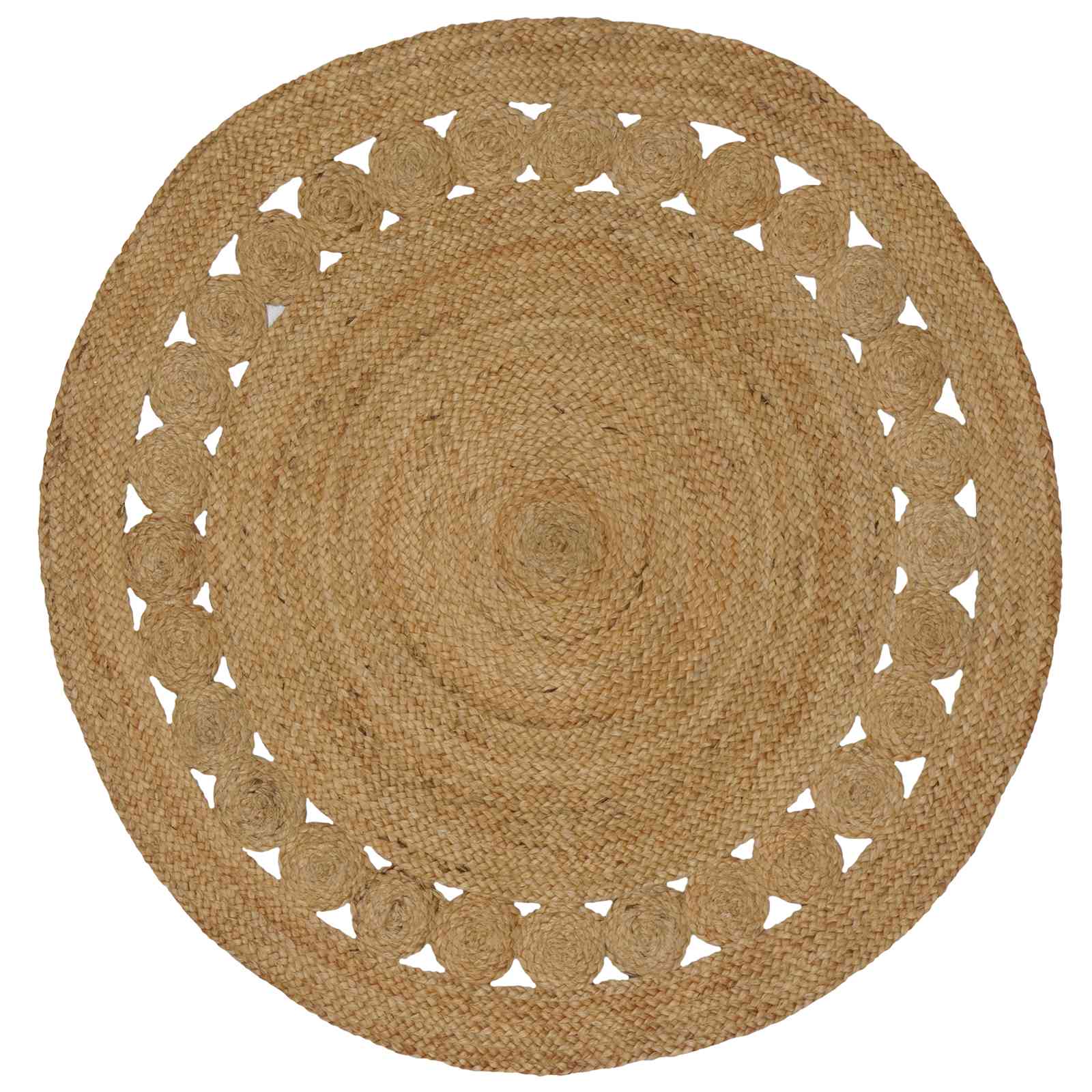 vidaXL Covoare de zonă natural Ø 120 cm Iută