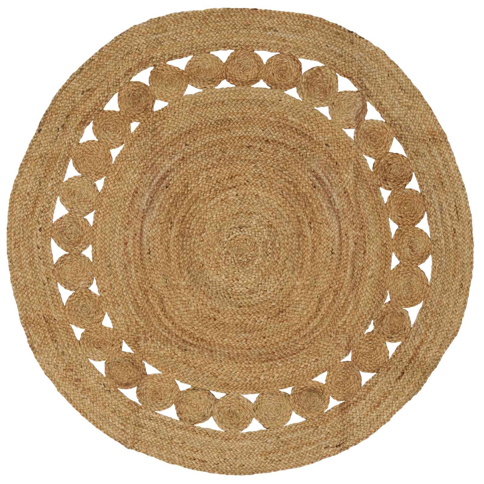 vidaXL Covoare de zonă natural Ø 150 cm Iută