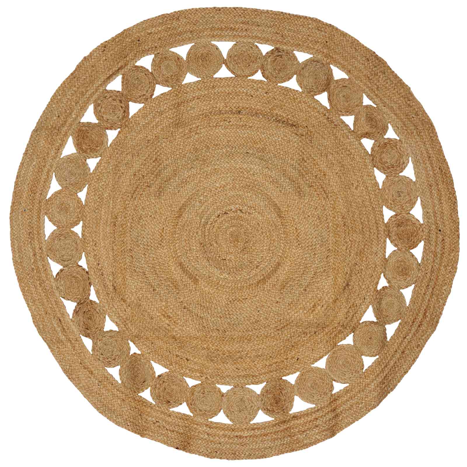 Tapijt Naturel Ø 180 cm Jute image 1