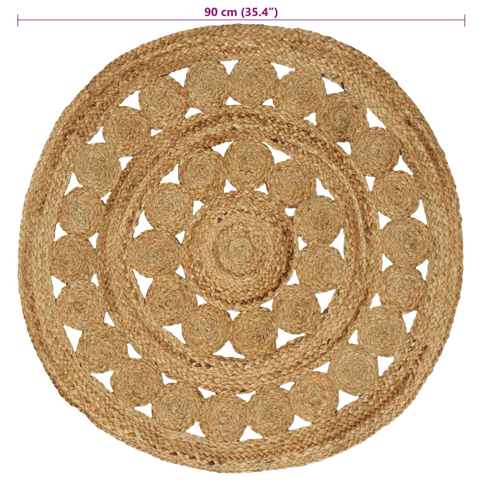 Tapijt Naturel Ø 90 cm Jute image 7