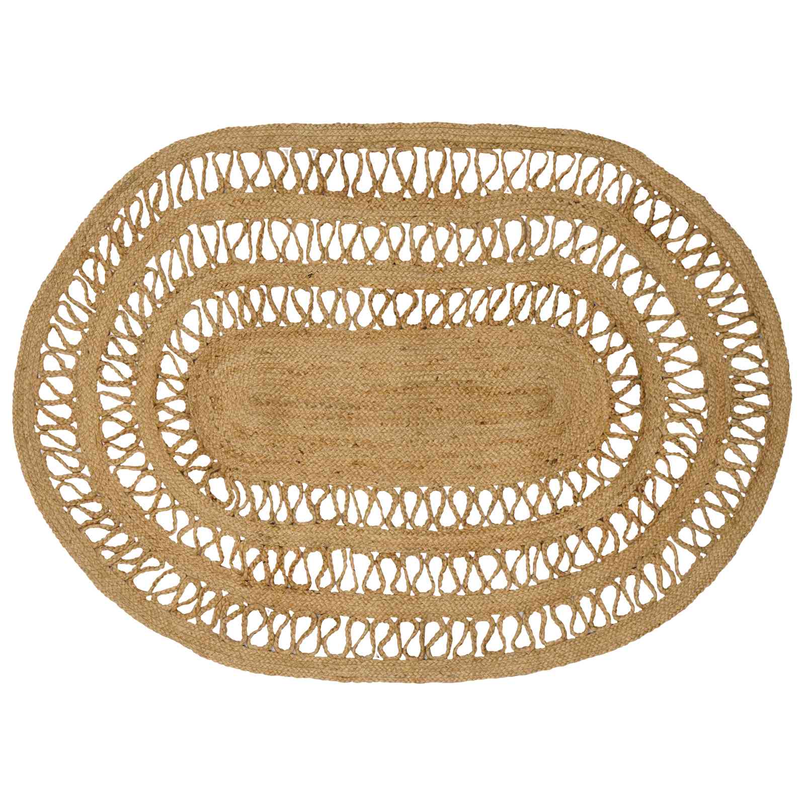 Tapijt Bruin 100 x 152 cm Jute image 1