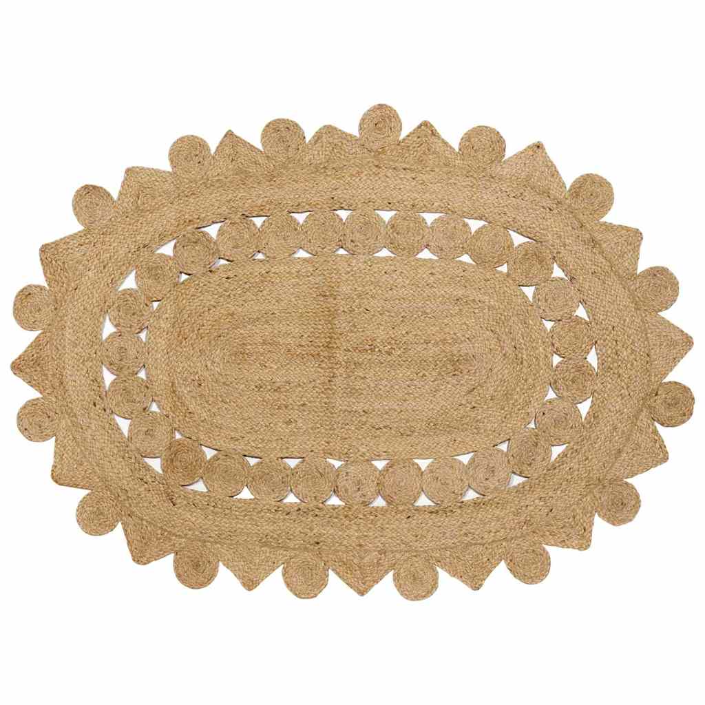 vidaXL Covor Bej 100 x 152 cm Iută