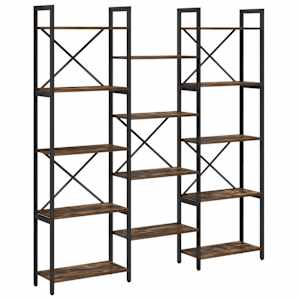 vidaXL Raamatukapp 156 x 25 x 167 cm Tehispuit Suitsutatud tamm