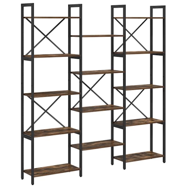 vidaXL Raamatukapp 156 x 25 x 167 cm Tehispuit Suitsutatud tamm