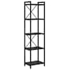vidaXL Raamatukapp 40 x 30 x 155 cm Tehispuit Must tamm