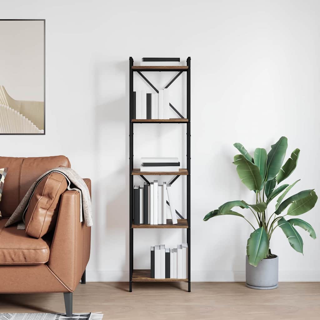 Raamatukapp Suitsutatud tamm 40 x 30 x 153 cm Tehispuit