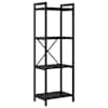 vidaXL Raamatukapp 40 x 30 x 119 cm Tehispuit Must tamm