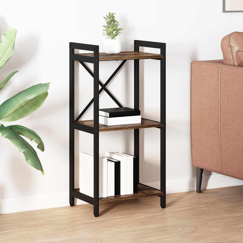 Raamatukapp Suitsutatud tamm 40 x 30 x 83 cm Tehispuit