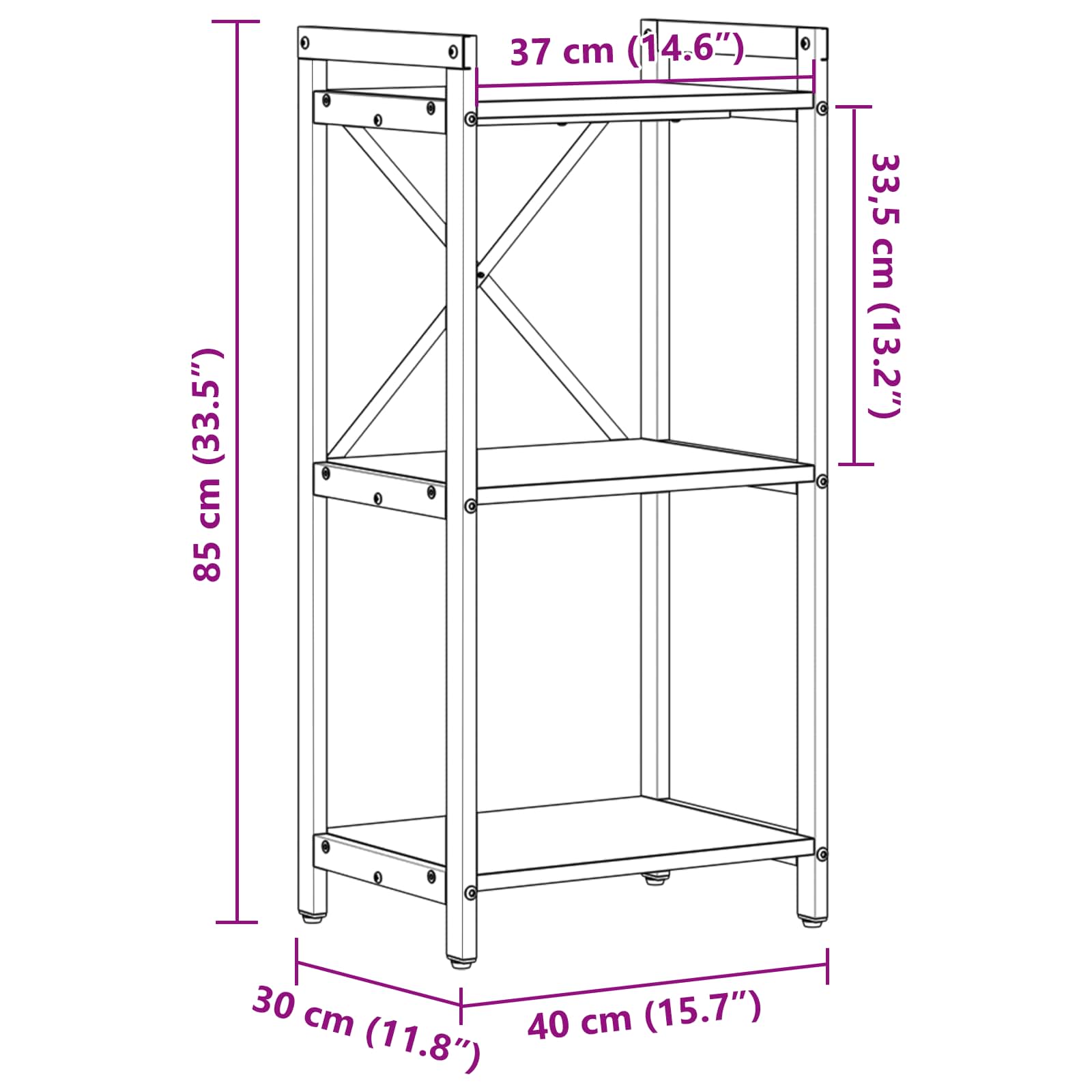 Raamatukapp Käsitööpuu 40 x 30 x 85 cm Tehispuit 123 Kõik vajalik sinu aeda ja koju! Raamatukapp Käsitööpuu 40 x 30 x 85 cm Tehispuit - Image 8