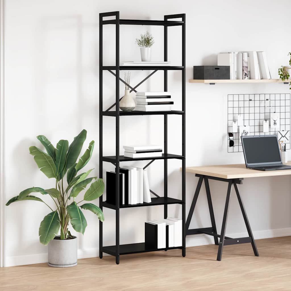 Bogreol Sort eg 60 x 30 x 188 cm Spånplade