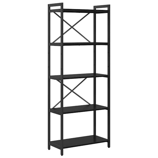 vidaXL Raamatukapp 60 x 30 x 155 cm Tehispuit Must tamm