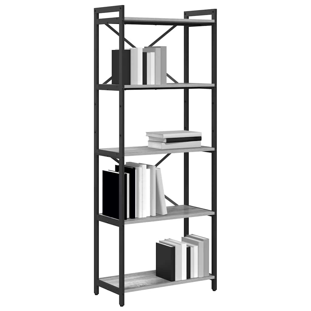vidaXL Boekenkast Grijs sonoma 60 x 30 x 153 cm Bewerkt hout