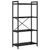 vidaXL Raamatukapp 60 x 30 x 120 cm Tehispuit Must tamm