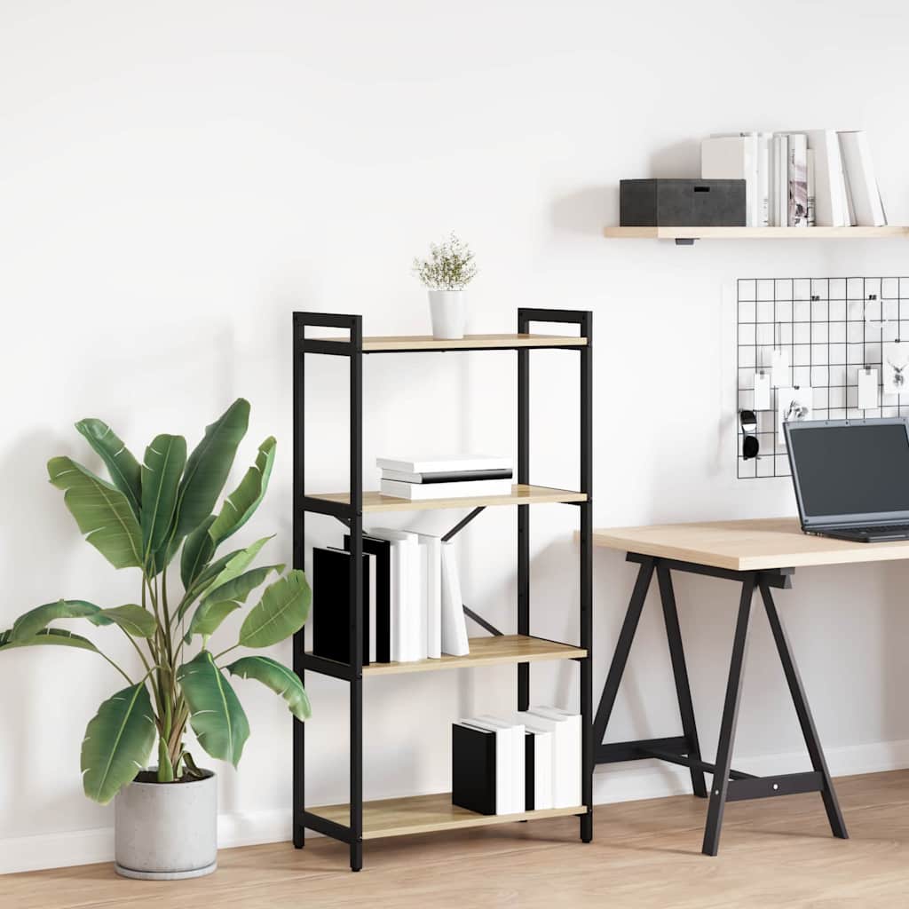 Raamatukapp Sonoma tamm 60 x 30 x 118 cm MDF ja teras