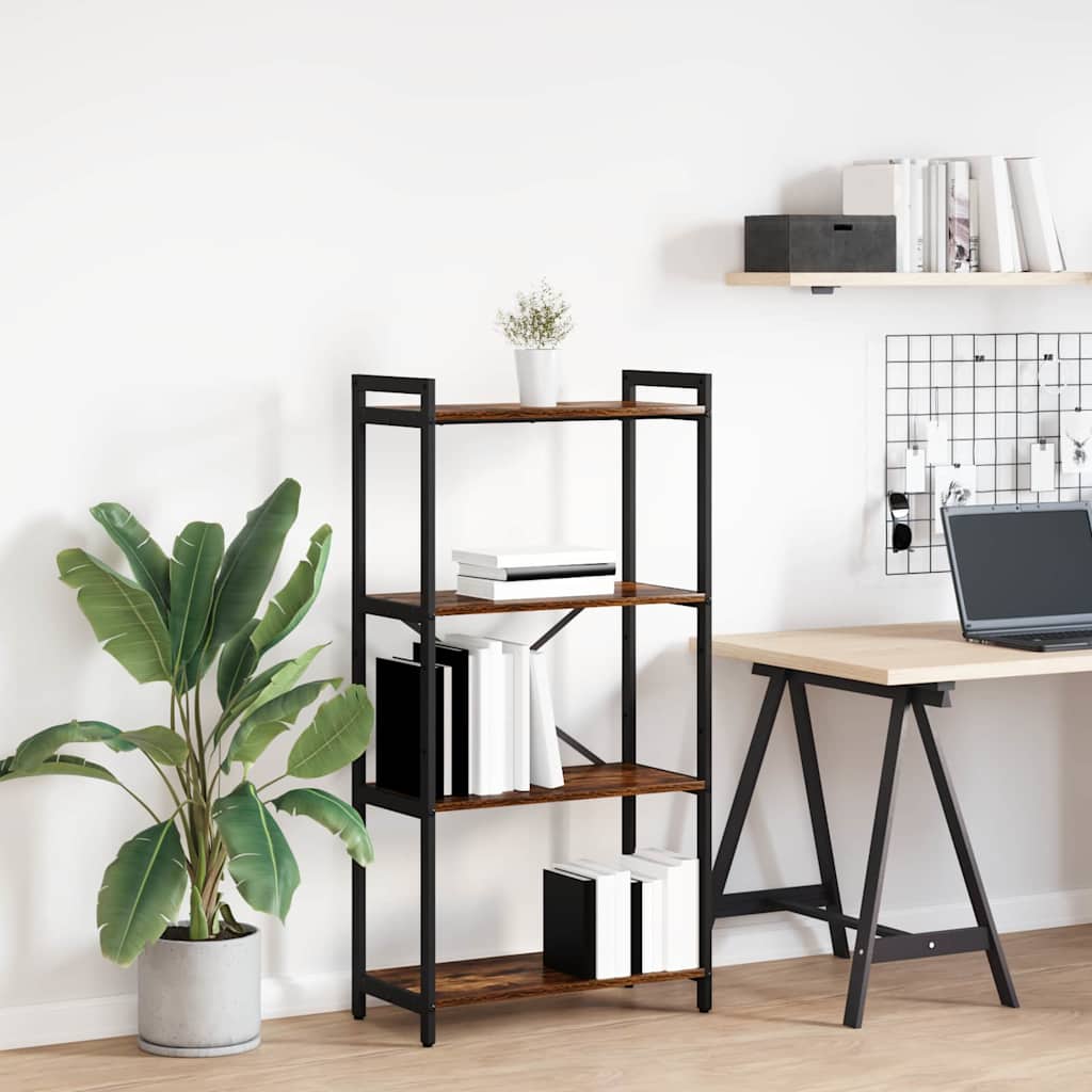 Raamatukapp Suitsutatud tamm 60 x 30 x 118 cm Puitlaastplaat