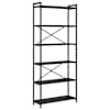 vidaXL Raamatukapp 80 x 30 x 189,5 cm Tehispuit Must tamm