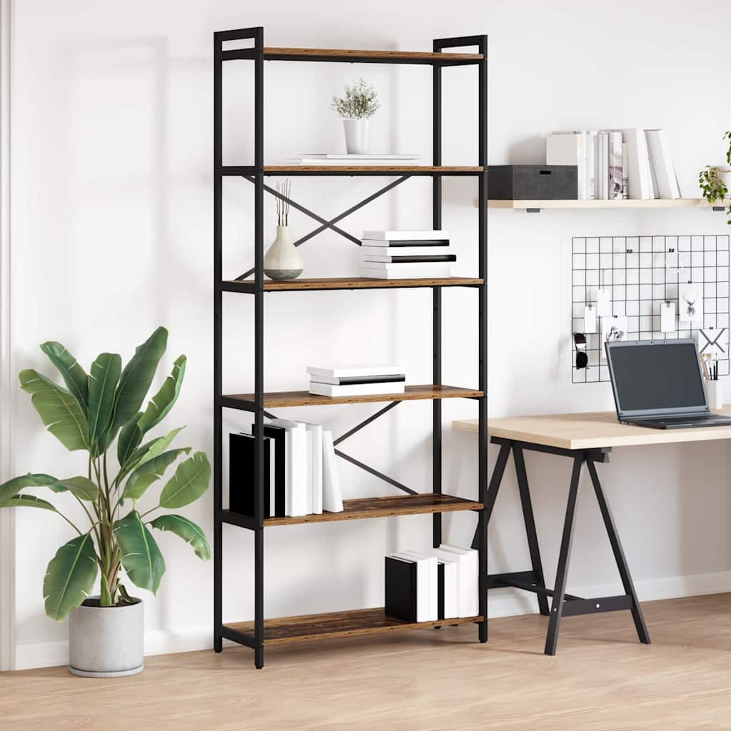 Raamatukapp Vana puit 80 x 30 x 188 cm Tehispuit
