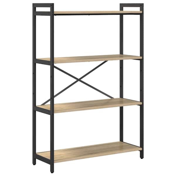 vidaXL Raamatukapp 80 x 30 x 120 cm Tehispuit Sonoma tamm