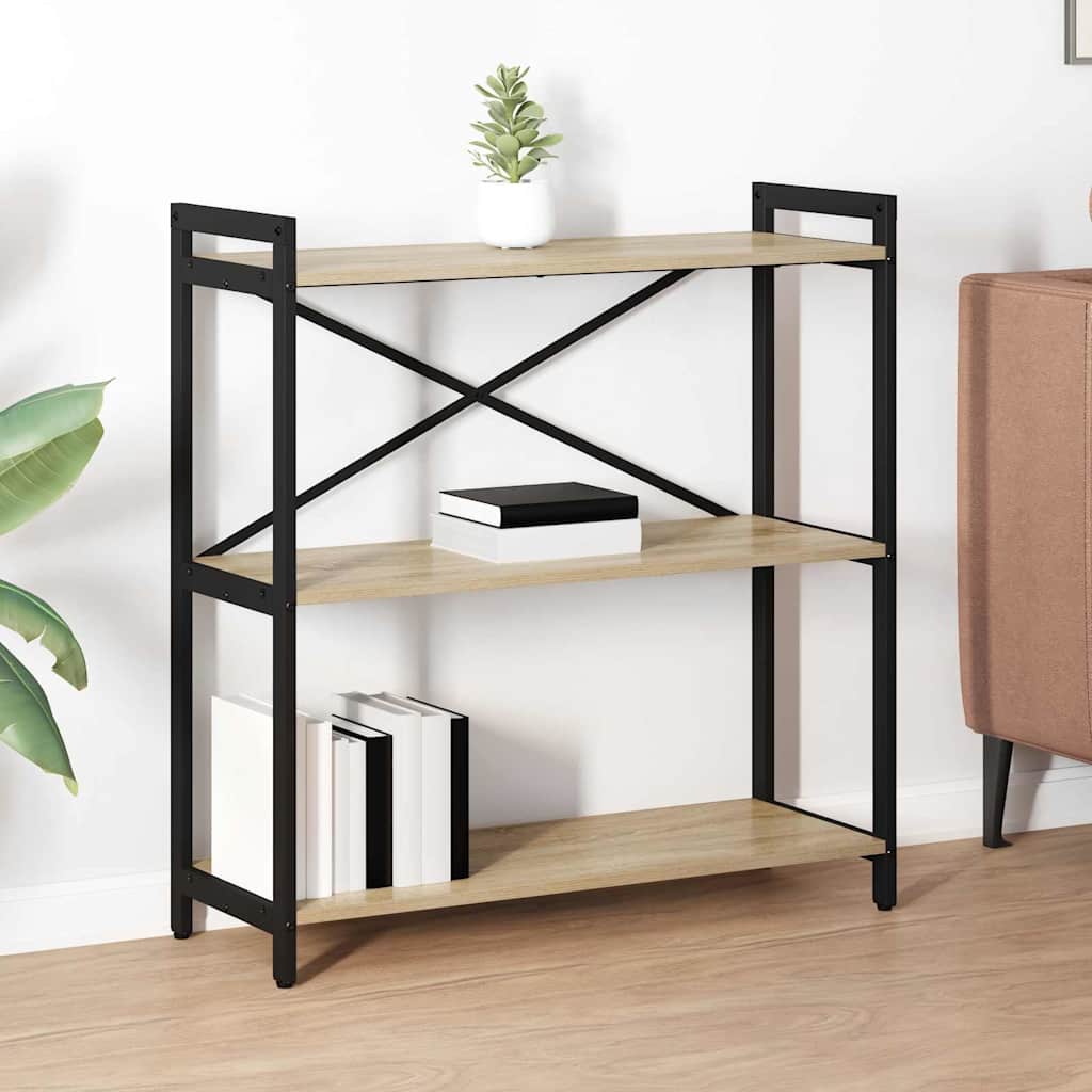 Bogreol Sonoma-eg 80 x 30 x 83 cm Spånplade