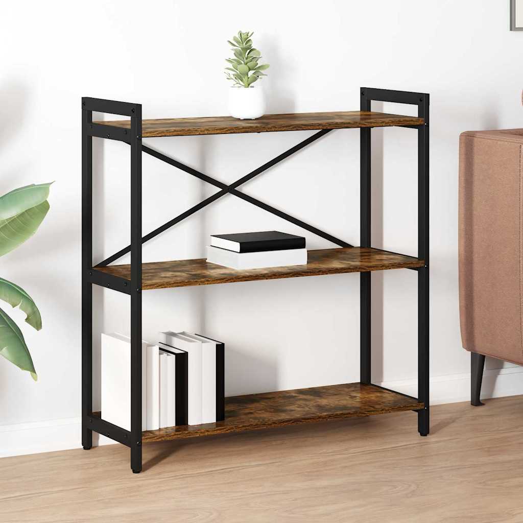 Bogreol Røget eg 80 x 30 x 83 cm Spånplade