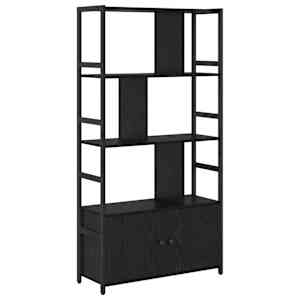 vidaXL Raamatukapp 80 x 30 x 155,5 cm Tehispuit Must tamm