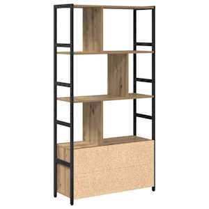 Knihovna 80 x 30 x 155,5 cm kompozitní dřevo Artisanový dub - obrázek 8