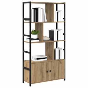 Knihovna 80 x 30 x 155,5 cm kompozitní dřevo Artisanový dub - obrázek 3