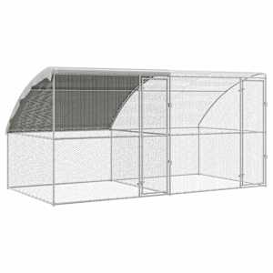 vidaXL Kanakpuur 2 tk H&otilde;bedane 400 x 200 x 200 cm Terase ja PE