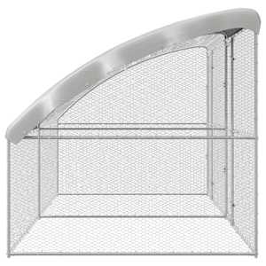 Klec na kuřata 2 pcs Stříbrná 400 x 200 x 200 cm Ocel a PE - obrázek 5