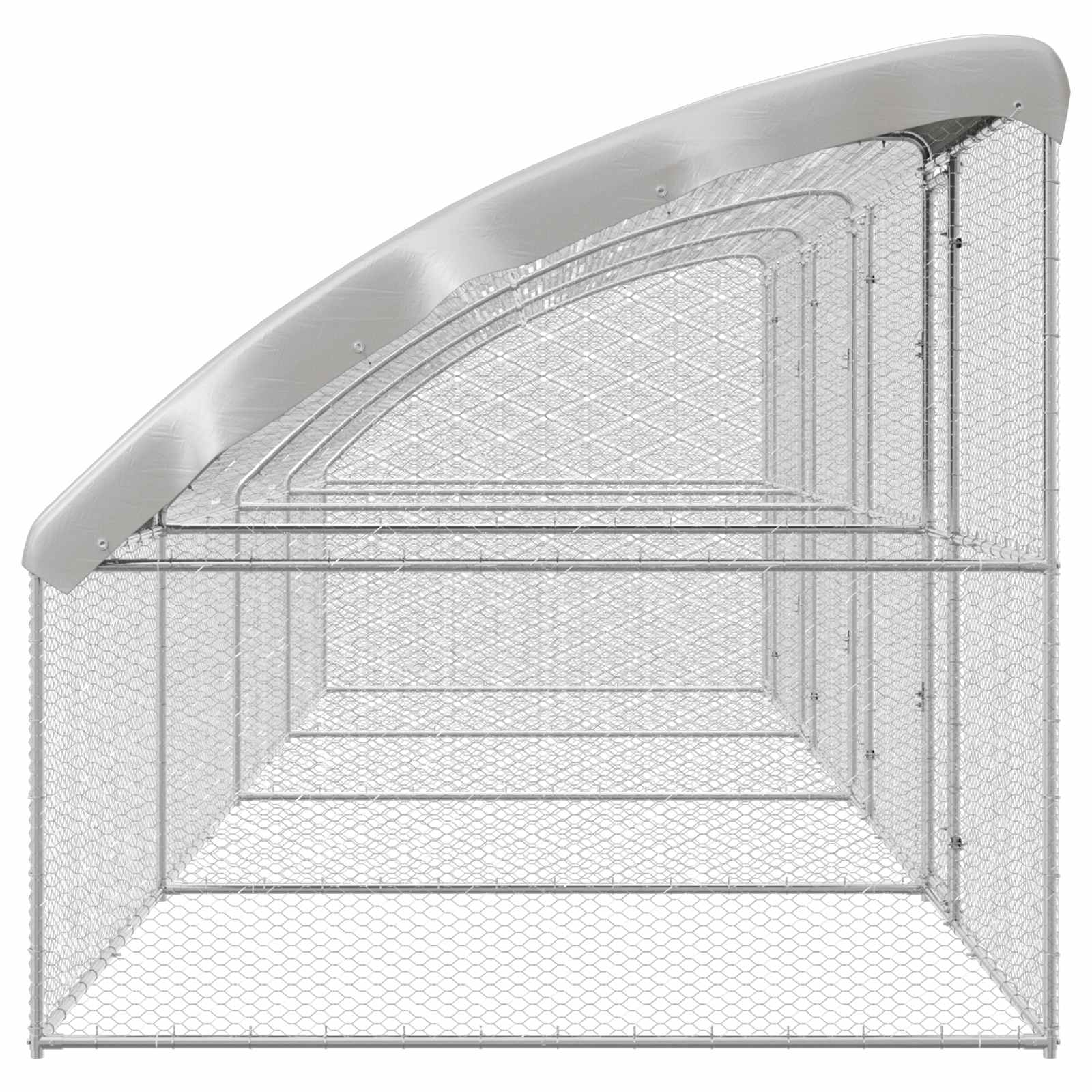 Kanakpuur 4 pcs Hõbedane 800 x 200 x 200 cm Terase ja PE 49 Kõik vajalik sinu aeda ja koju! Kanakpuur 4 pcs Hõbedane 800 x 200 x 200 cm Terase ja PE - Image 5