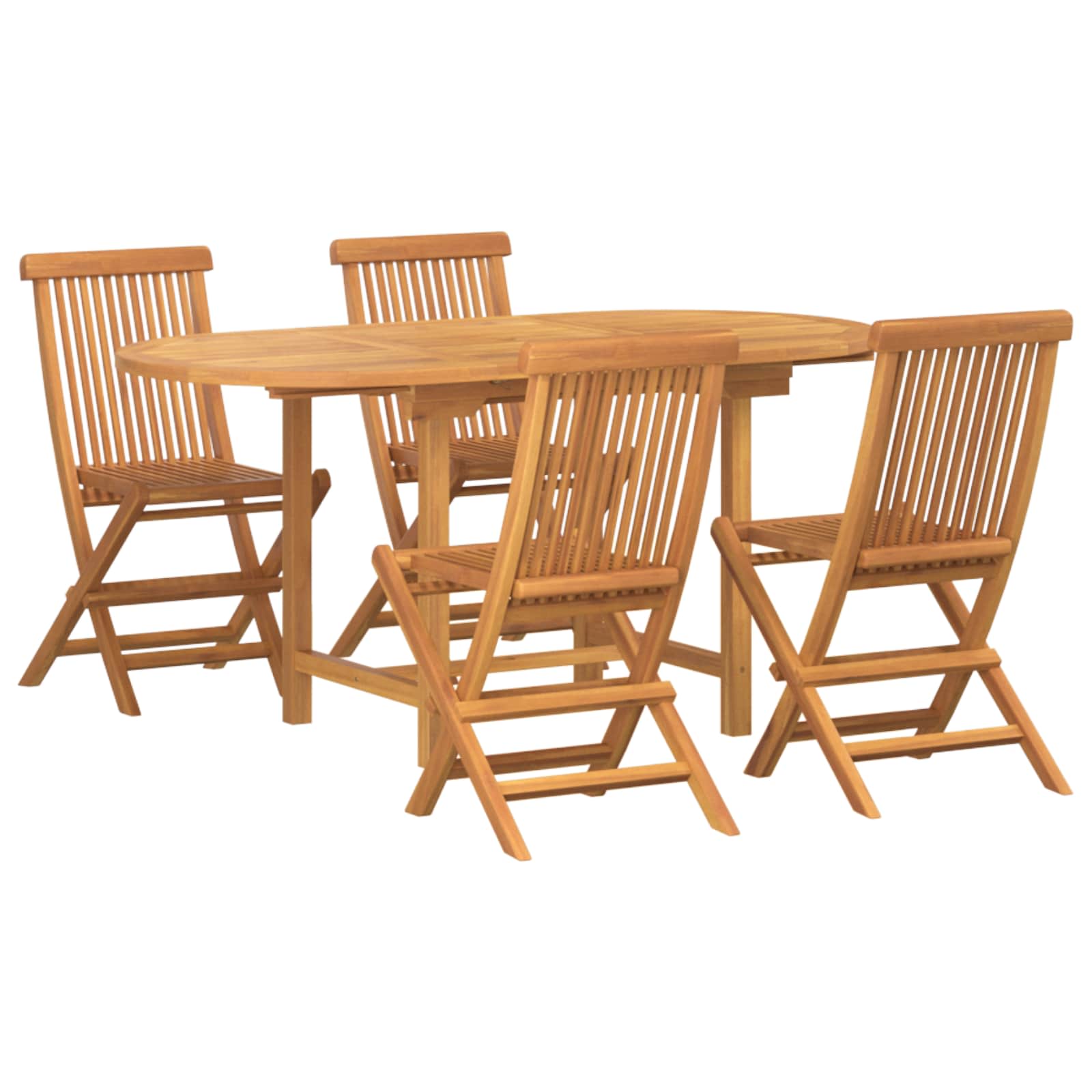 Thumbnail - vidaXL Garten Essgruppe 5 pcs Braun Massivholz Teak