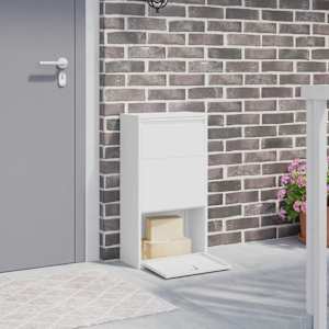 Škatla za dostavo s shranjevanjem Bela 44 x 22 x 82 cm Jeklo