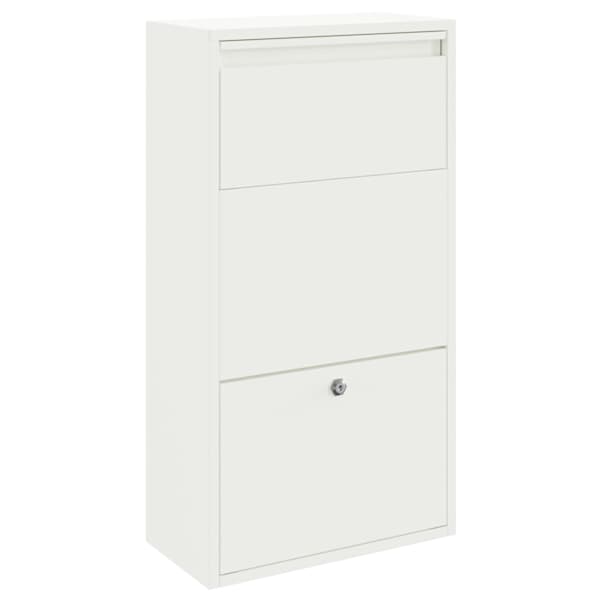 vidaXL Pakiautomaat ladustamisega uksega Valge 44 x 22 x 82 cm Teras