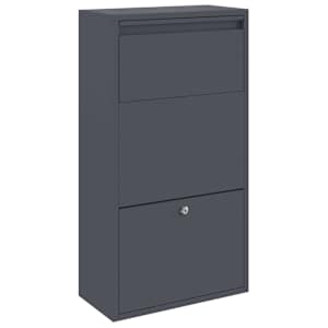 vidaXL Pakiautomaat ladustamisega Antratsiit 44 x 22 x 82 cm Teras