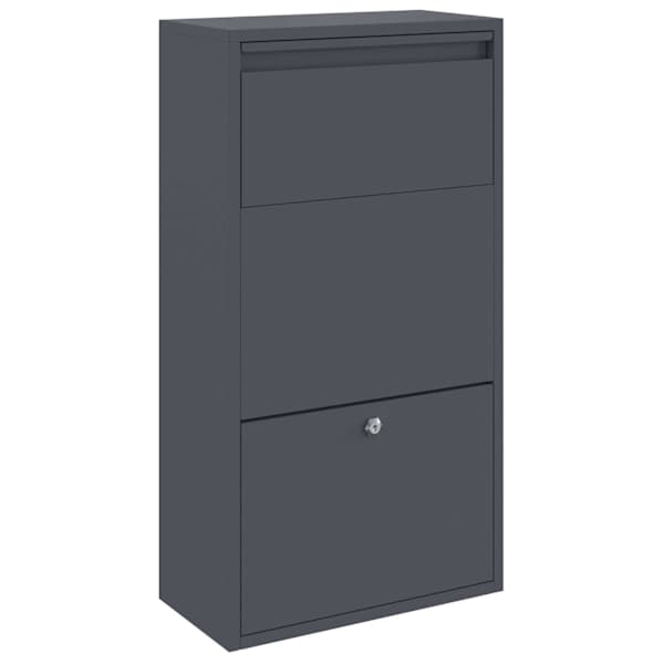 vidaXL Pakiautomaat ladustamisega Antratsiit 44 x 22 x 82 cm Teras
