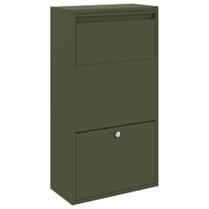 vidaXL Pakiautomaat uksega K&uuml;pset roheline 44 x 22 x 82 cm Teras