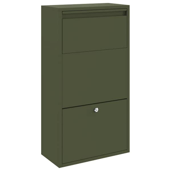vidaXL Pakiautomaat uksega K&uuml;pset roheline 44 x 22 x 82 cm Teras