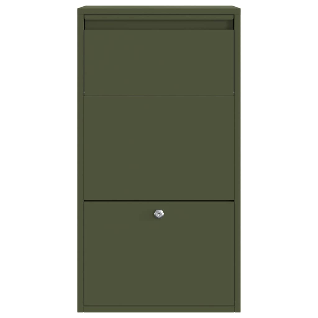 Pakket inwerp box met opslag Olijf Groen 44 x 22 x 82 cm Staal image 5