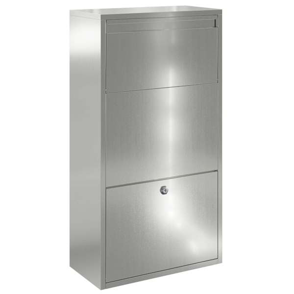 vidaXL Pakiautomaat ladustamisega H&otilde;bedane 44 x 22 x 82 cm Tsinkteras