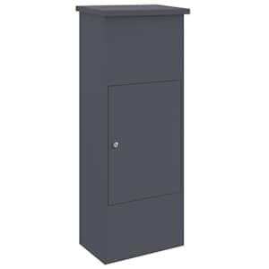 vidaXL Pakiautomaat uksega Antratsiit 44,5 x 29 x 110,5 cm Teras