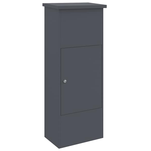 vidaXL Pakiautomaat uksega Antratsiit 44,5 x 29 x 110,5 cm Teras