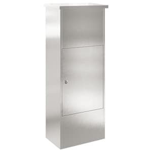 vidaXL Pakiautomaat H&otilde;bedane 44,5 x 29 x 110,5 cm Roostevaba teras