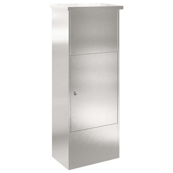 vidaXL Pakiautomaat H&otilde;bedane 44,5 x 29 x 110,5 cm Roostevaba teras