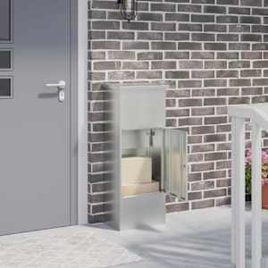 Škatla za dostavo Črna 44,5 x 29 x 110,5 cm Cinkana jeklena